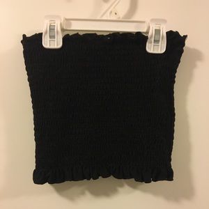 BASIC BLACK SMOCKED TUBE TOP